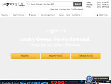 Tablet Screenshot of jaywolfeacura.com